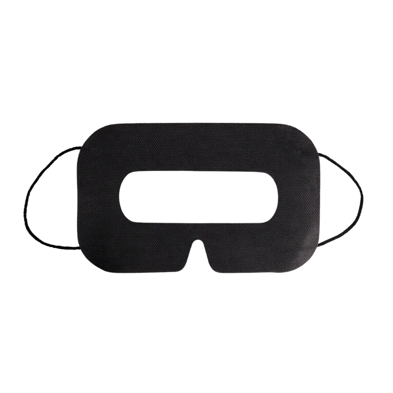 VR gözlük maskesi teknik detayları - dokusuz kumaş, üniversal ölçü, lastik askı ve logo baskısı